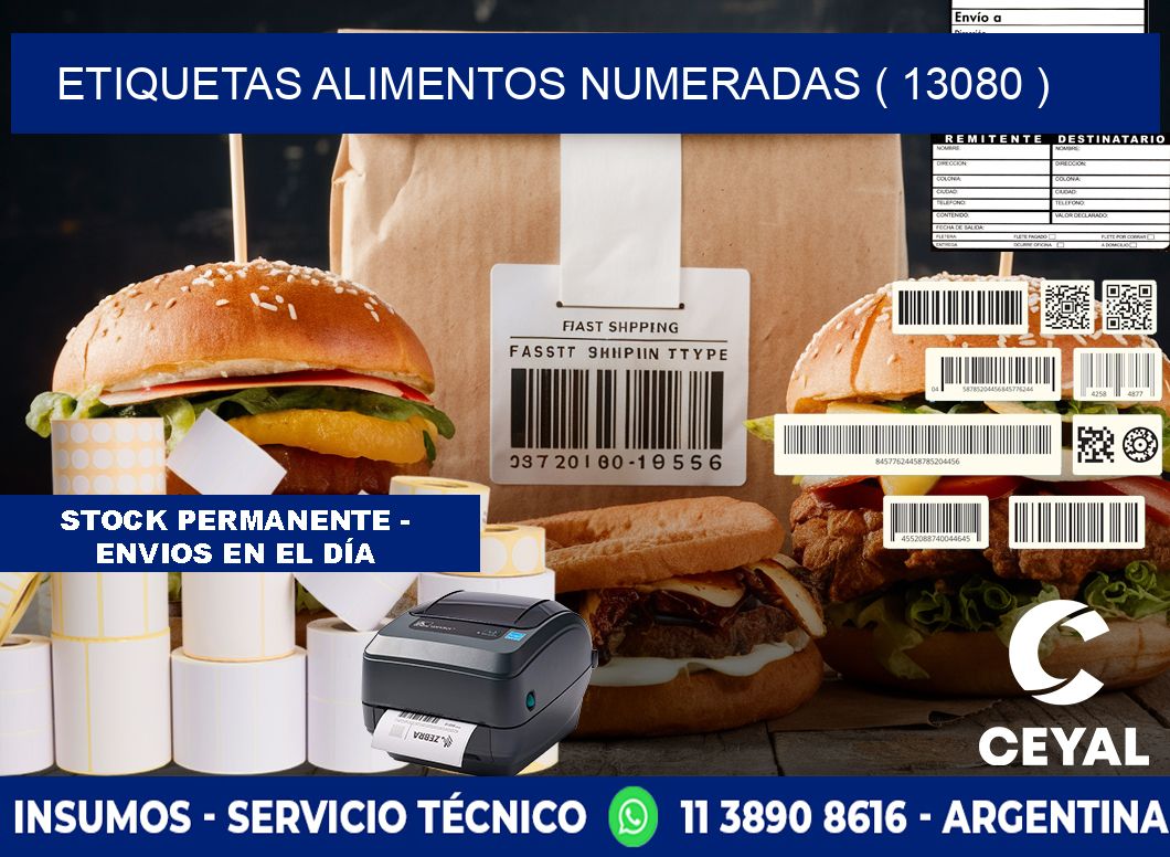 etiquetas alimentos numeradas ( 13080 )