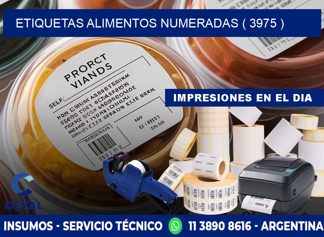 etiquetas alimentos numeradas ( 3975 )
