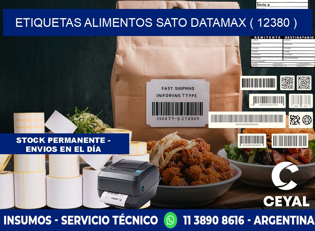 etiquetas alimentos sato datamax ( 12380 )
