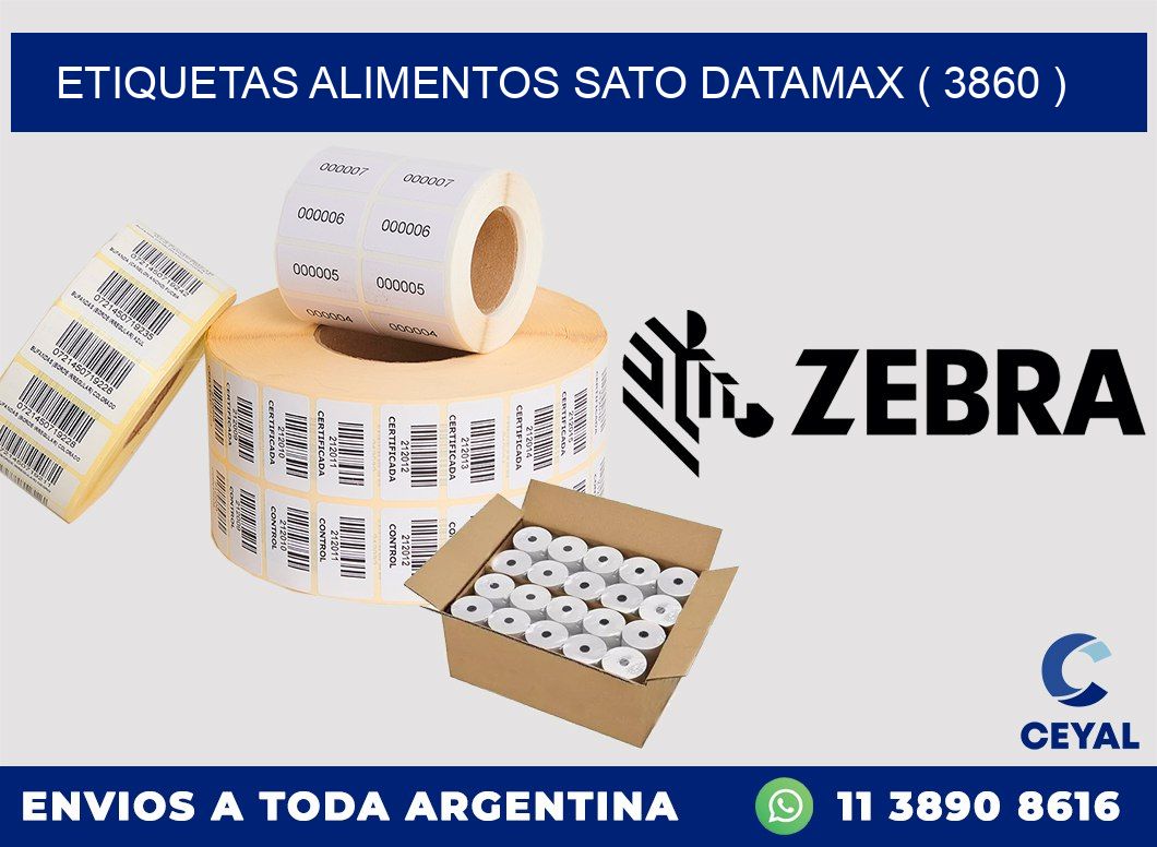 etiquetas alimentos sato datamax ( 3860 )