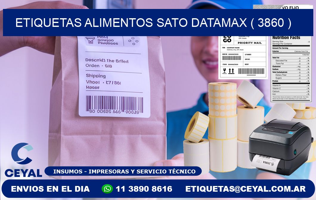 etiquetas alimentos sato datamax ( 3860 )