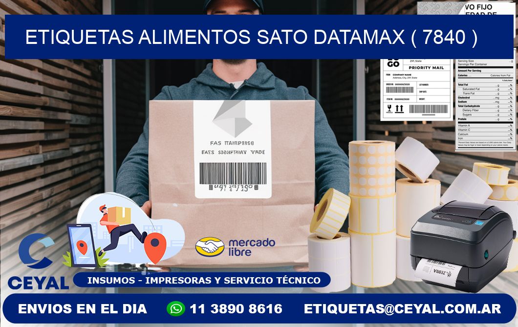 etiquetas alimentos sato datamax ( 7840 )