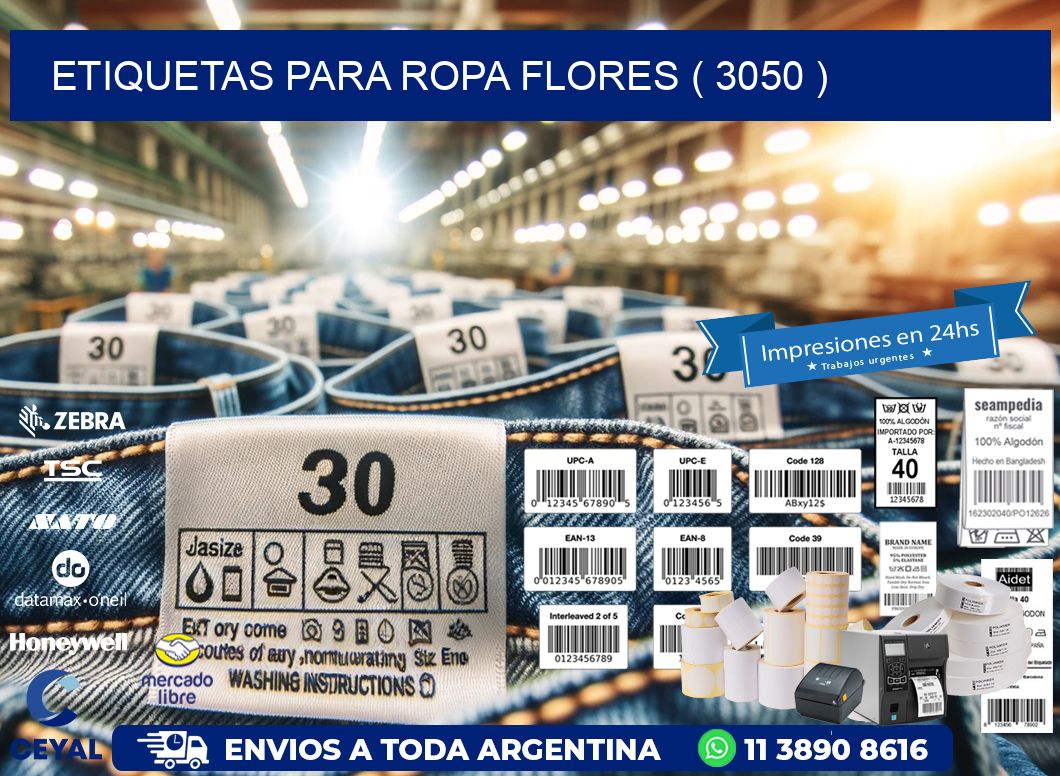 etiquetas para ropa flores ( 3050 )