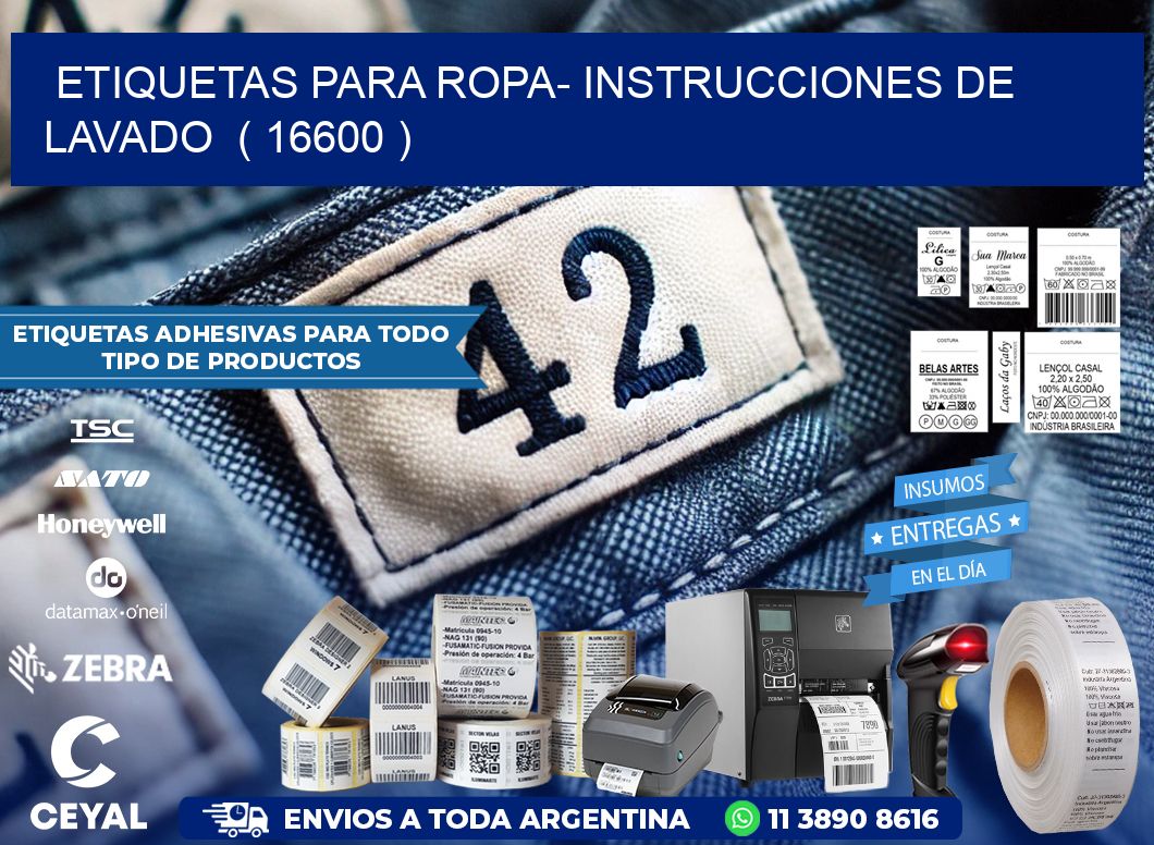 etiquetas para ropa- instrucciones de lavado  ( 16600 )