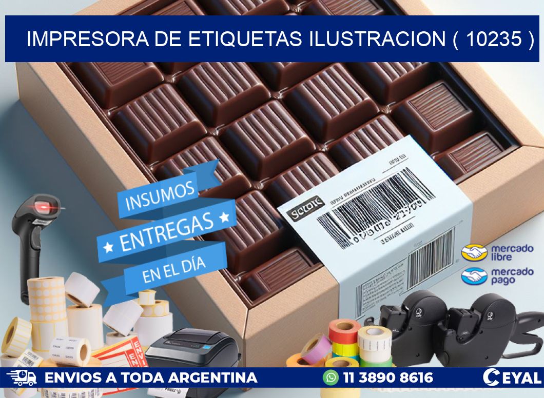 impresora de etiquetas ilustracion ( 10235 )