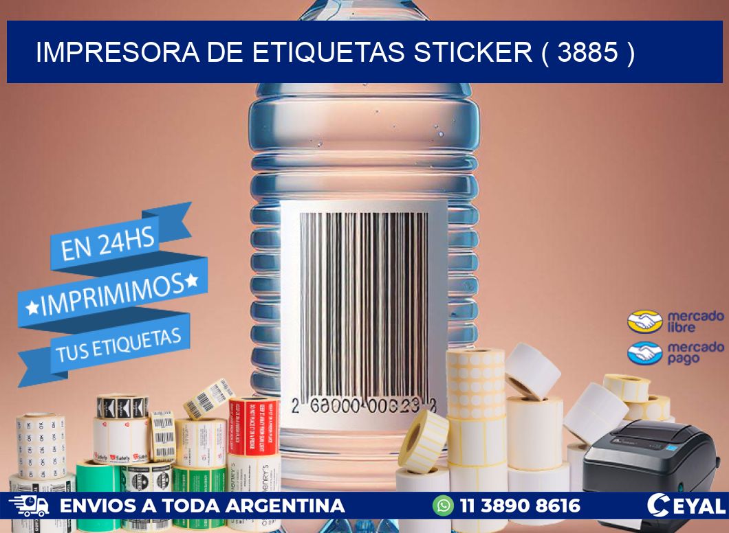 impresora de etiquetas sticker ( 3885 )