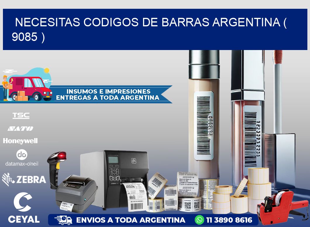 necesitas codigos de barras argentina ( 9085 )
