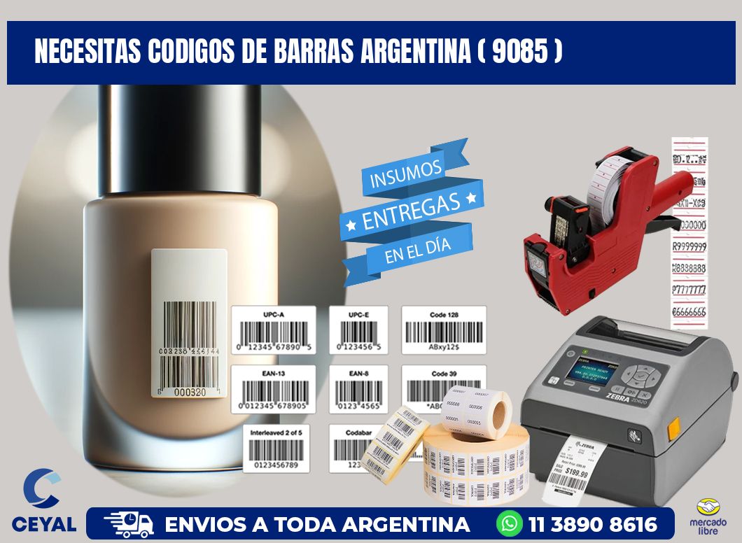 necesitas codigos de barras argentina ( 9085 )