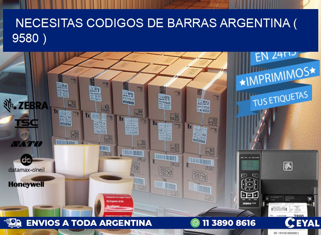 necesitas codigos de barras argentina ( 9580 )