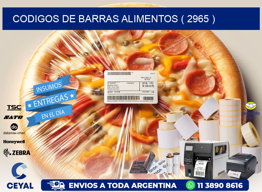 CODIGOS DE BARRAS ALIMENTOS ( 2965 )