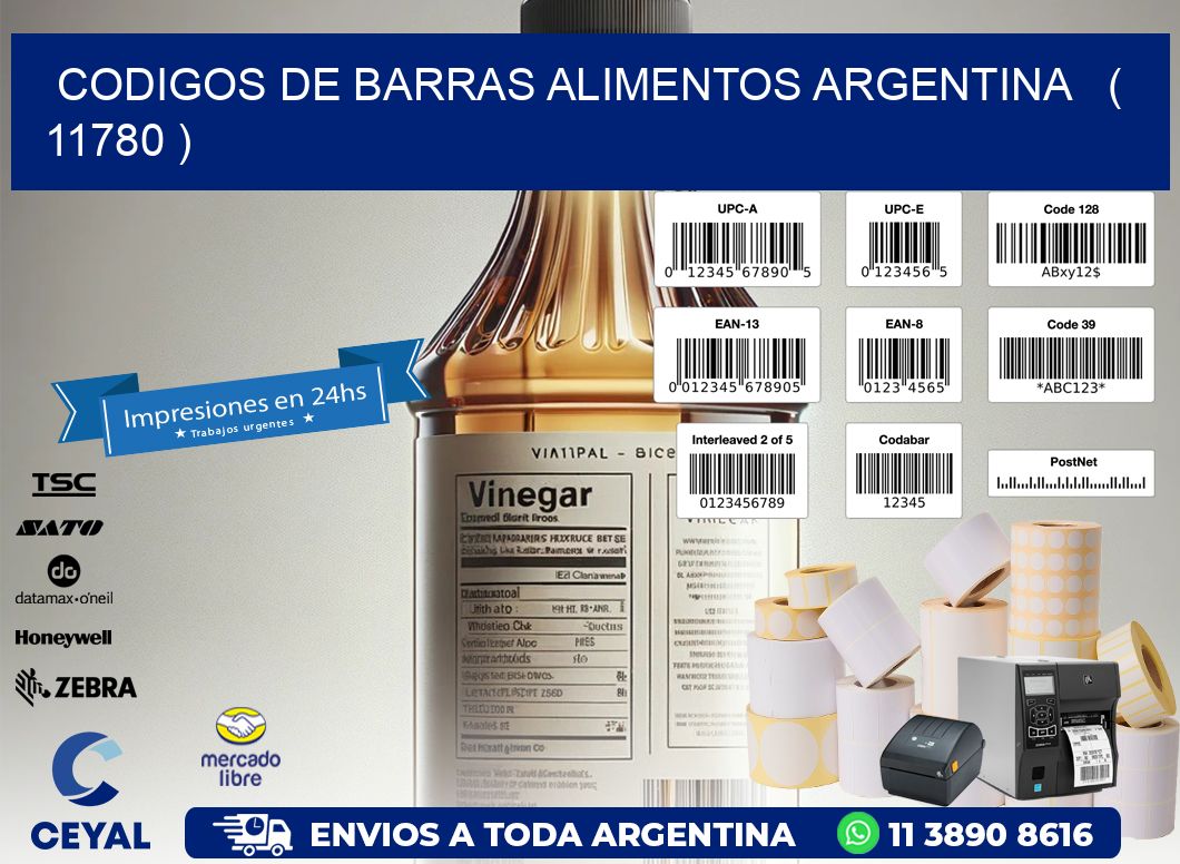 CODIGOS DE BARRAS ALIMENTOS ARGENTINA   ( 11780 )