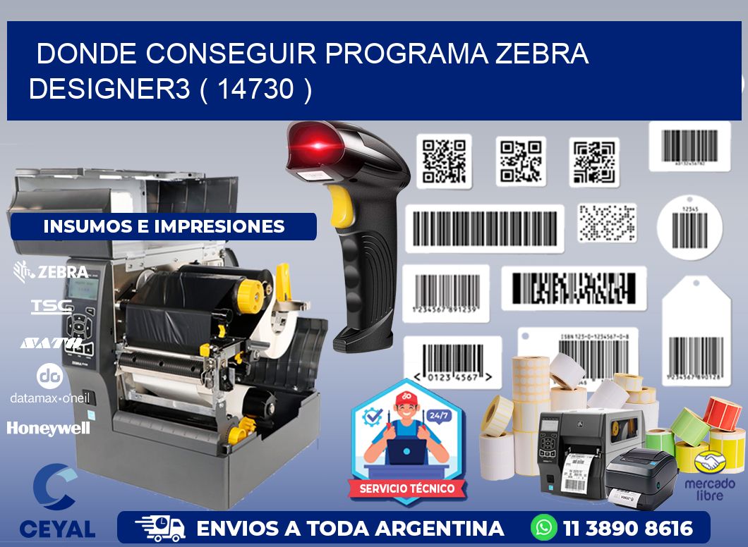 DONDE CONSEGUIR PROGRAMA ZEBRA DESIGNER3 ( 14730 )