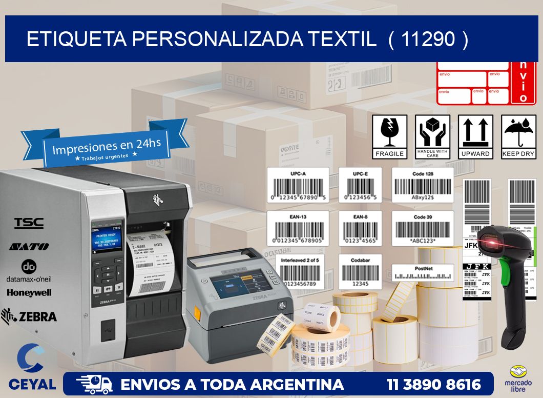 ETIQUETA PERSONALIZADA TEXTIL  ( 11290 )