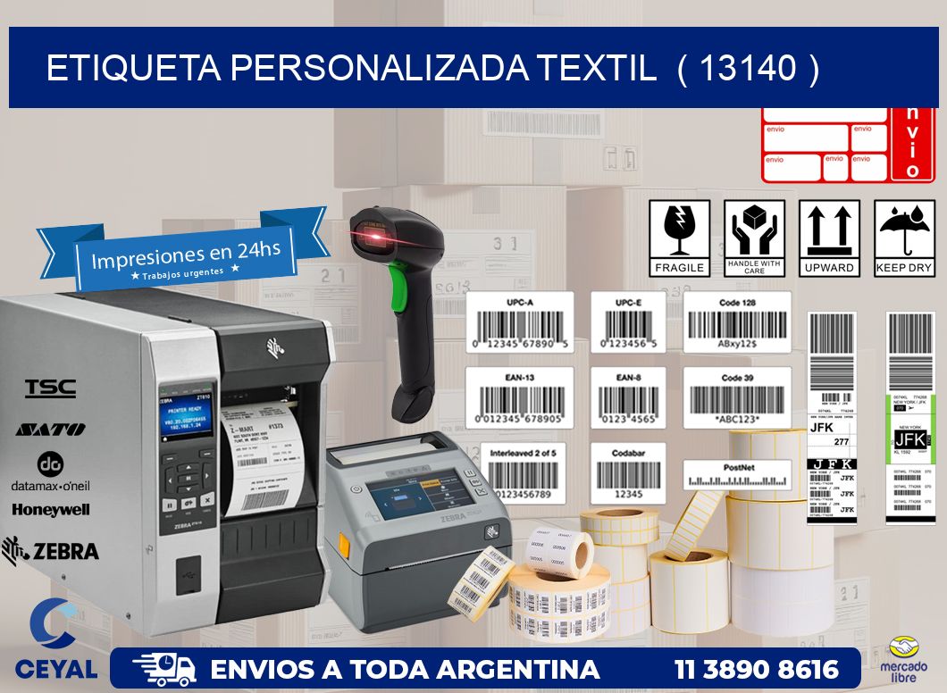 ETIQUETA PERSONALIZADA TEXTIL  ( 13140 )