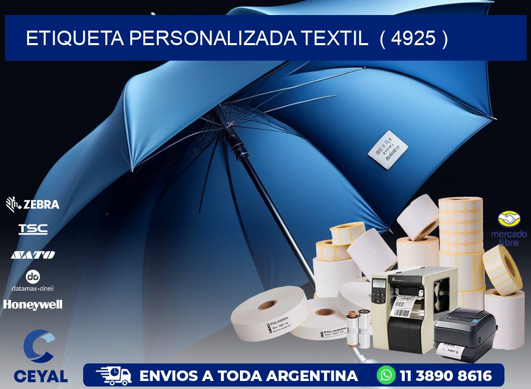 ETIQUETA PERSONALIZADA TEXTIL  ( 4925 )