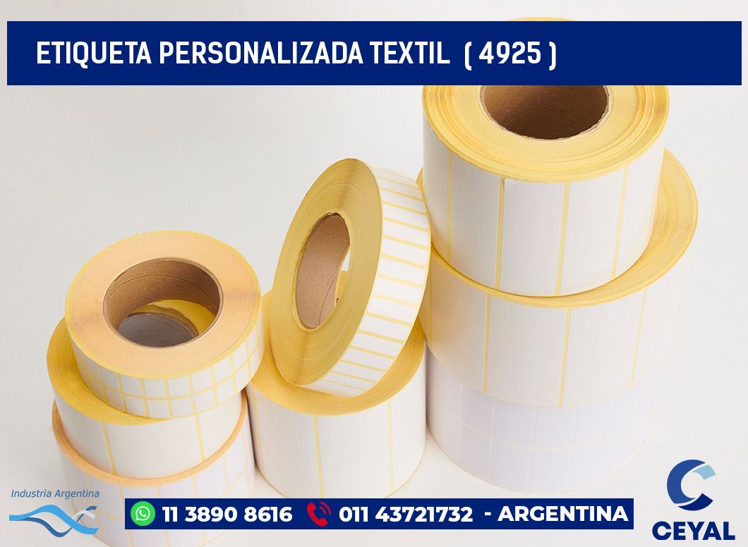 ETIQUETA PERSONALIZADA TEXTIL  ( 4925 )