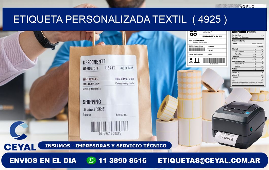 ETIQUETA PERSONALIZADA TEXTIL  ( 4925 )