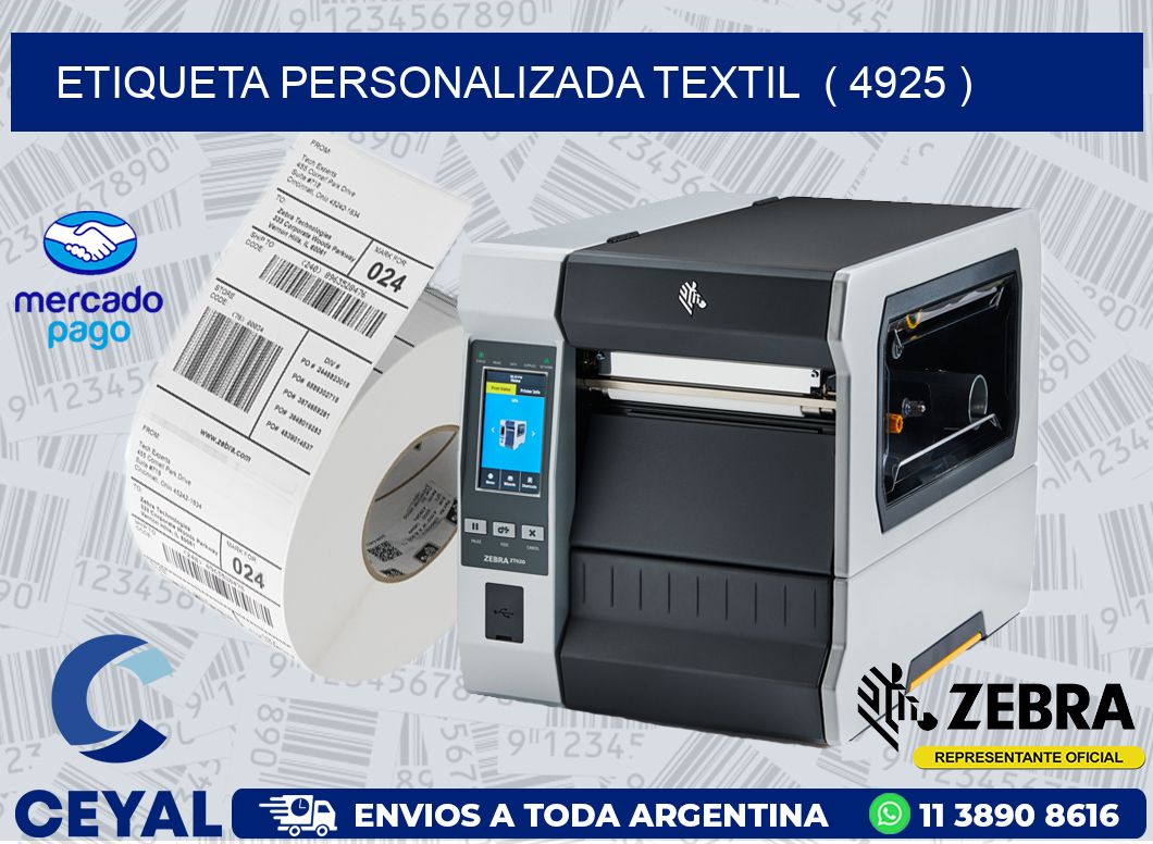 ETIQUETA PERSONALIZADA TEXTIL  ( 4925 )