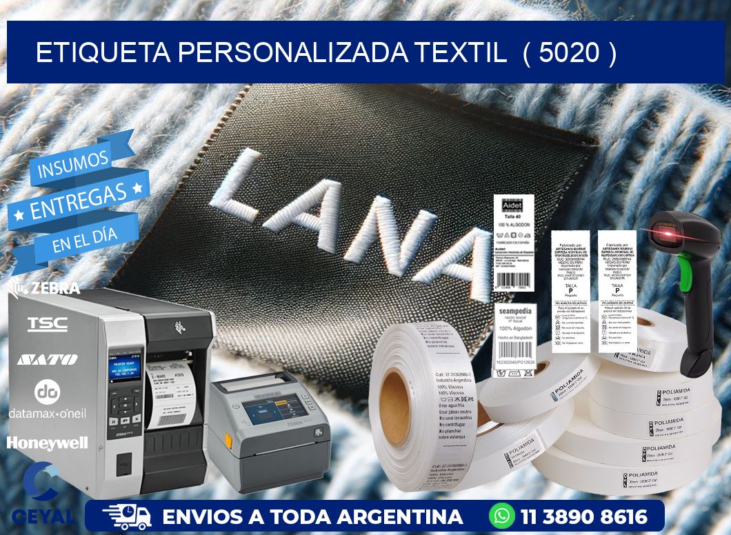 ETIQUETA PERSONALIZADA TEXTIL  ( 5020 )