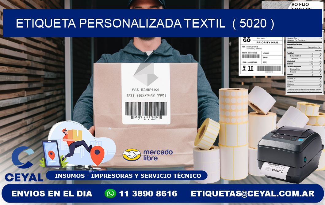 ETIQUETA PERSONALIZADA TEXTIL  ( 5020 )