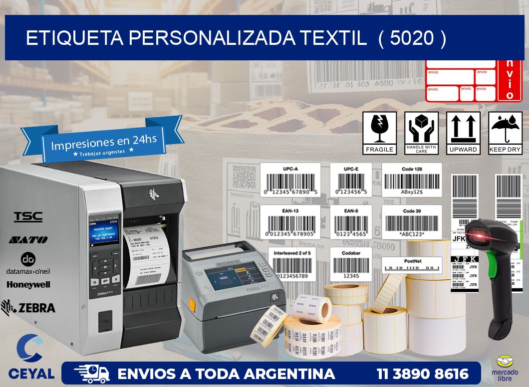 ETIQUETA PERSONALIZADA TEXTIL  ( 5020 )