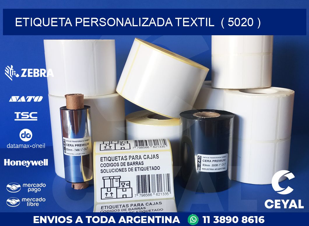 ETIQUETA PERSONALIZADA TEXTIL  ( 5020 )