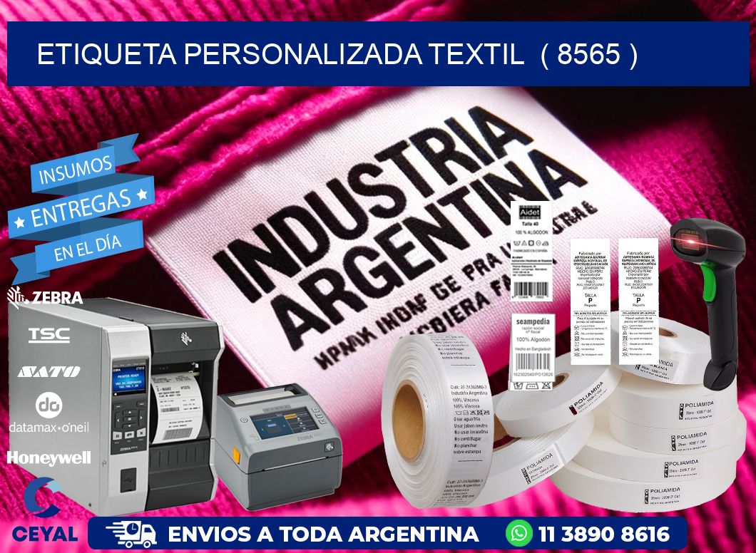 ETIQUETA PERSONALIZADA TEXTIL  ( 8565 )