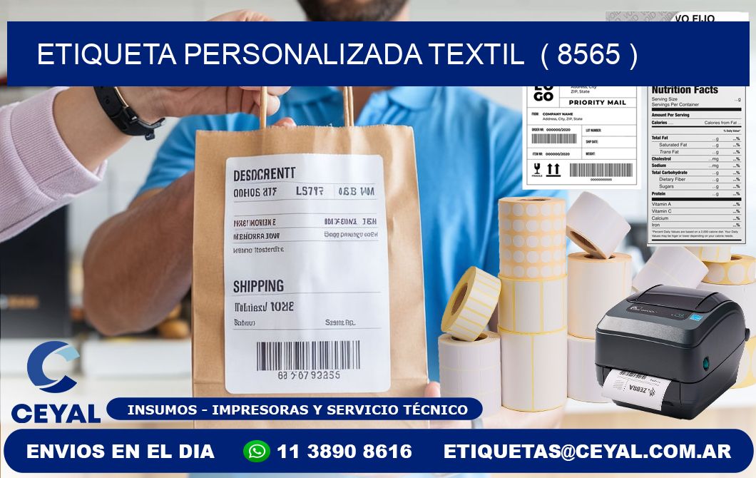 ETIQUETA PERSONALIZADA TEXTIL  ( 8565 )