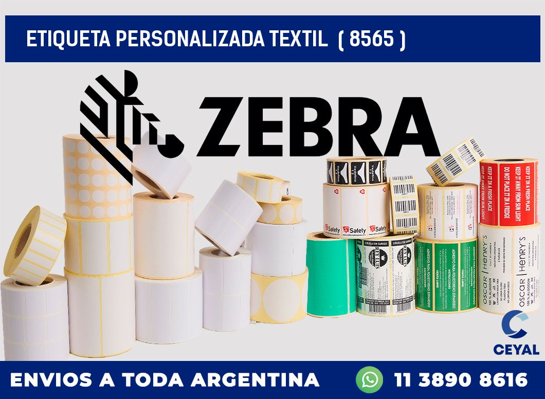 ETIQUETA PERSONALIZADA TEXTIL  ( 8565 )