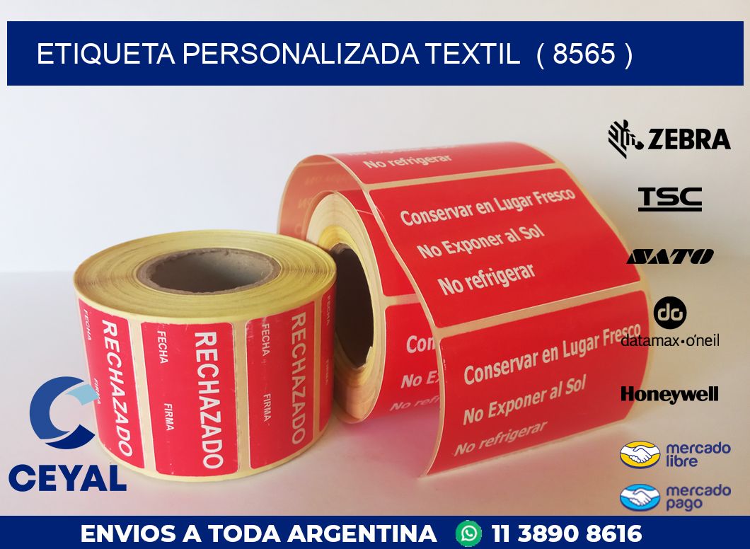 ETIQUETA PERSONALIZADA TEXTIL  ( 8565 )