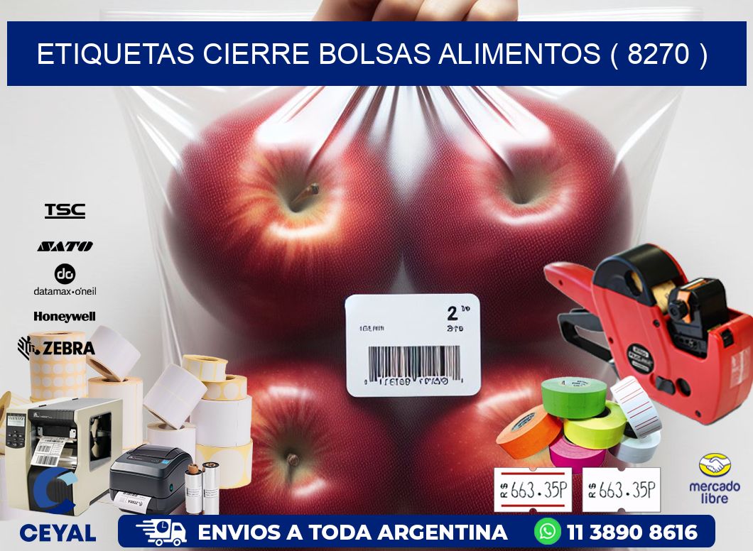 ETIQUETAS CIERRE BOLSAS ALIMENTOS ( 8270 )