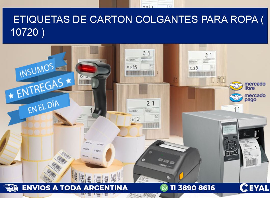 ETIQUETAS DE CARTON COLGANTES PARA ROPA ( 10720 )