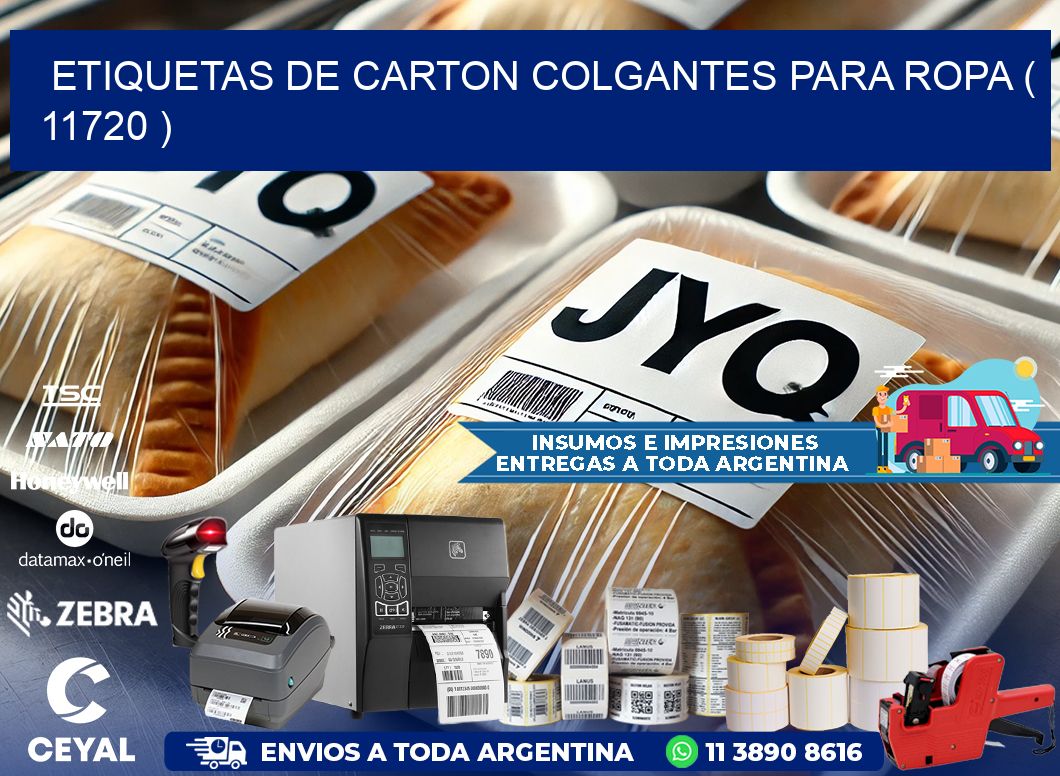 ETIQUETAS DE CARTON COLGANTES PARA ROPA ( 11720 )