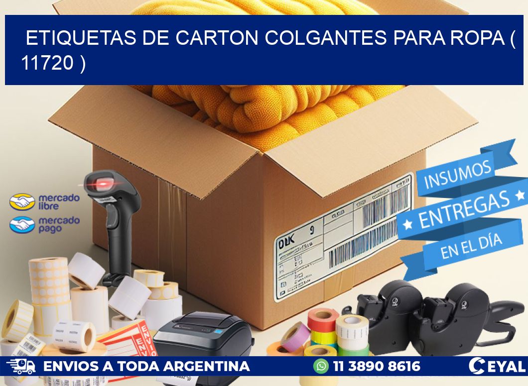 ETIQUETAS DE CARTON COLGANTES PARA ROPA ( 11720 )