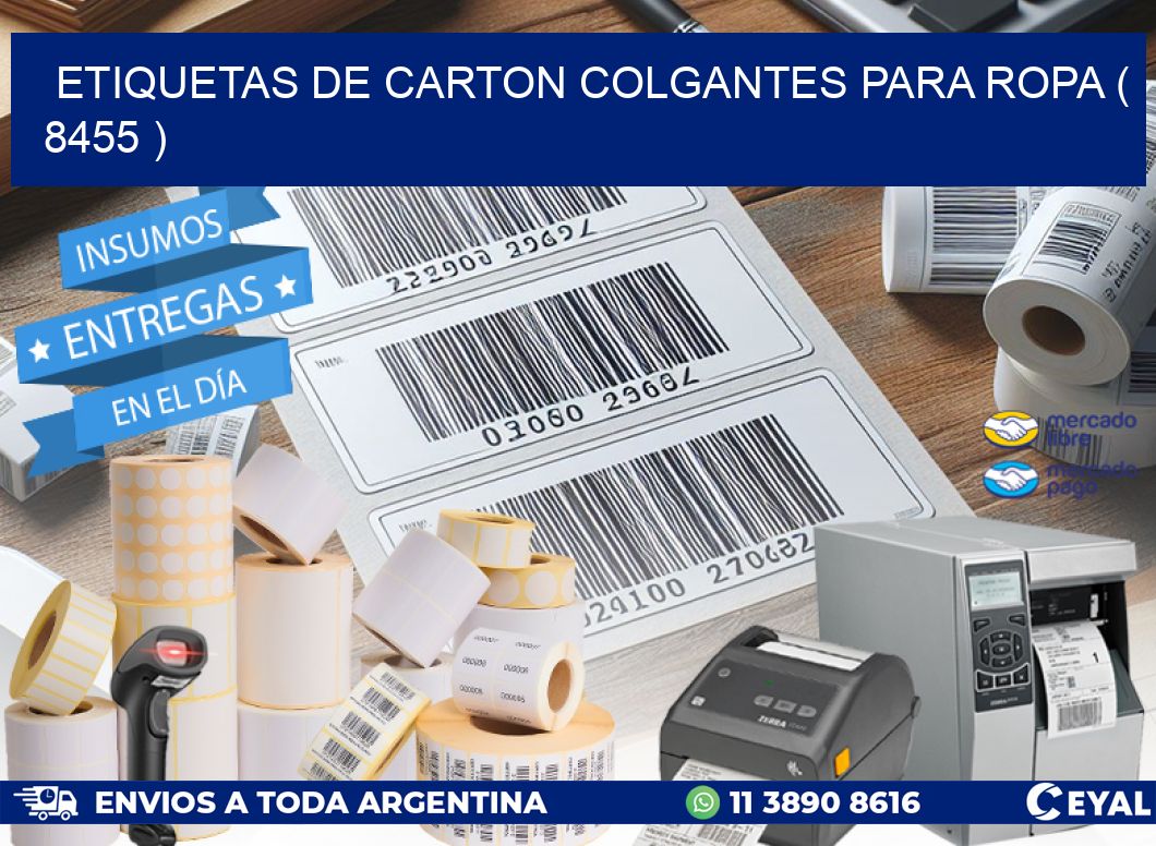 ETIQUETAS DE CARTON COLGANTES PARA ROPA ( 8455 )