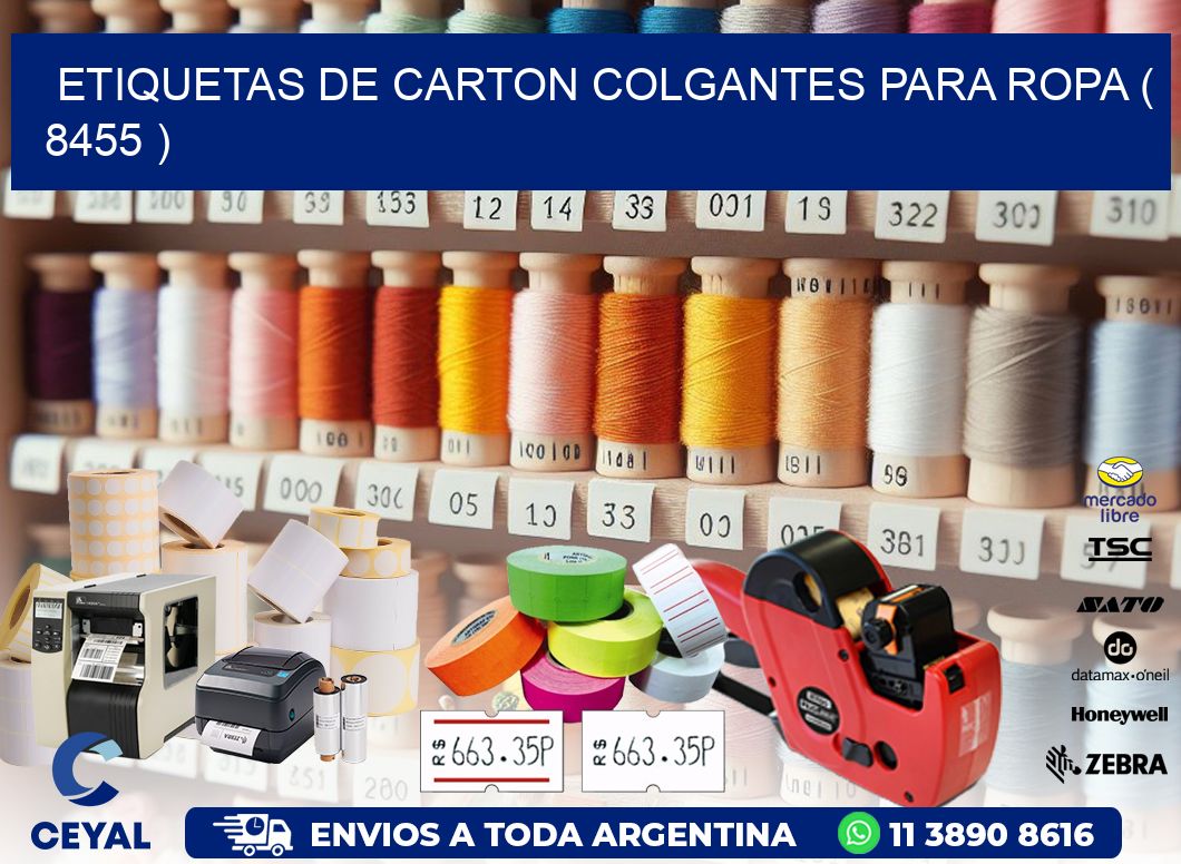 ETIQUETAS DE CARTON COLGANTES PARA ROPA ( 8455 )