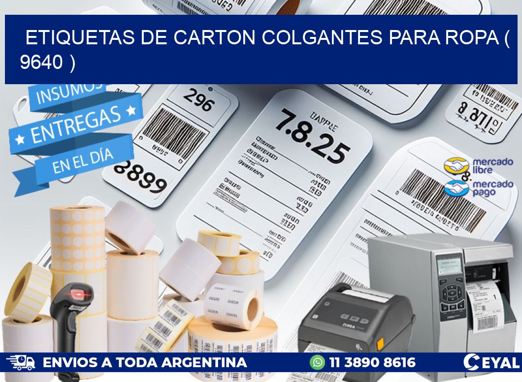 ETIQUETAS DE CARTON COLGANTES PARA ROPA ( 9640 )