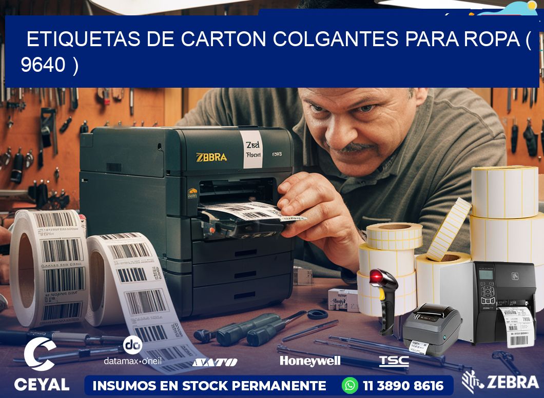 ETIQUETAS DE CARTON COLGANTES PARA ROPA ( 9640 )