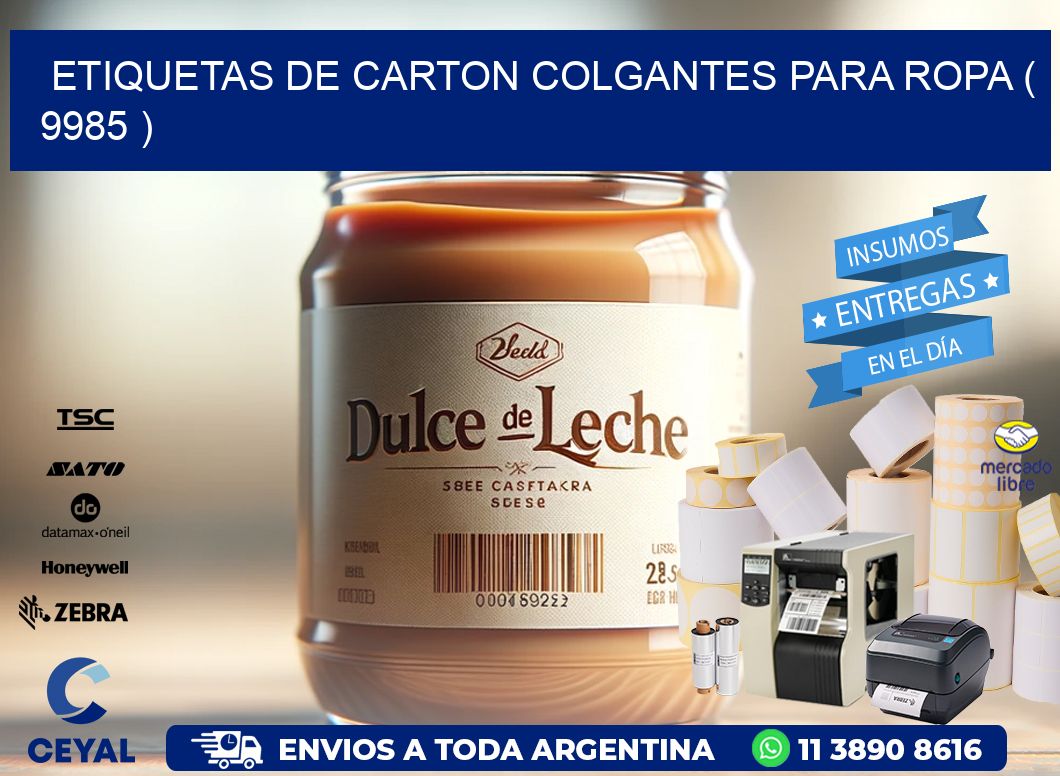ETIQUETAS DE CARTON COLGANTES PARA ROPA ( 9985 )