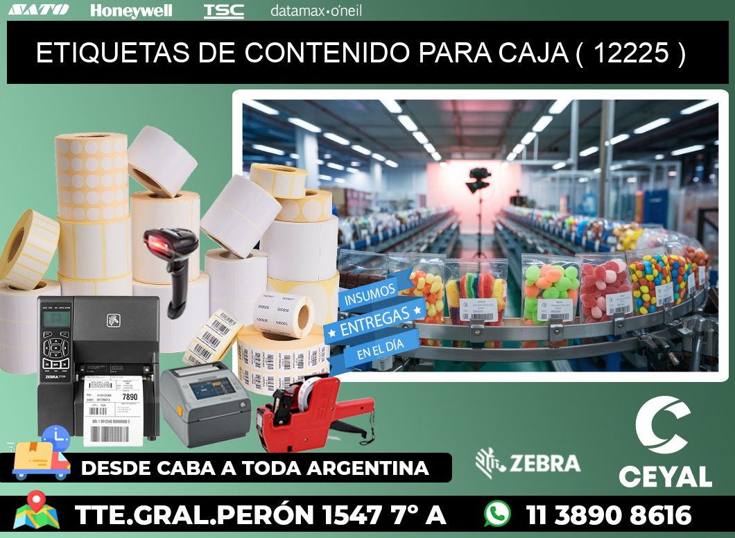 ETIQUETAS DE CONTENIDO PARA CAJA ( 12225 )
