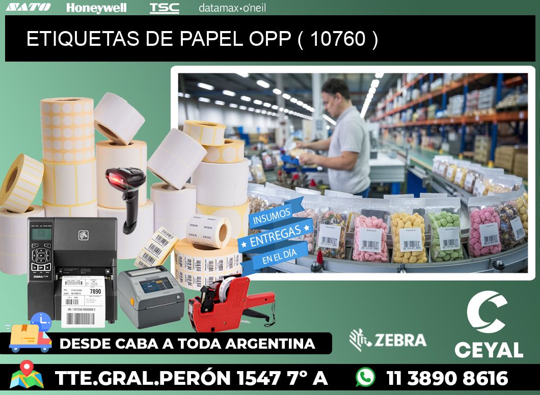 ETIQUETAS DE PAPEL OPP ( 10760 )