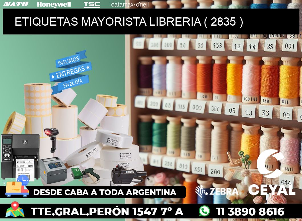ETIQUETAS MAYORISTA LIBRERIA ( 2835 )