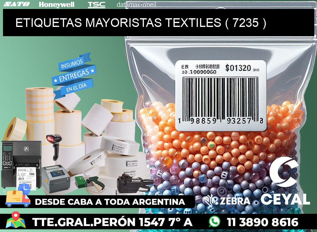 ETIQUETAS MAYORISTAS TEXTILES ( 7235 )