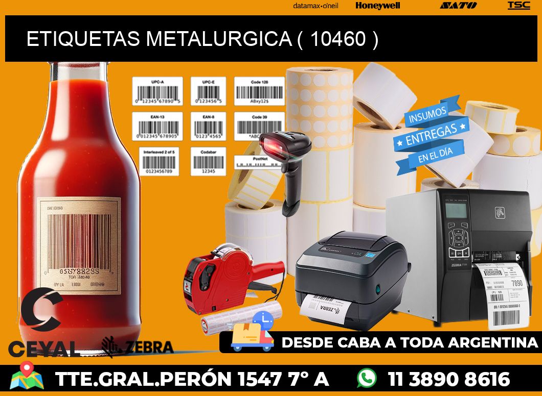 ETIQUETAS METALURGICA ( 10460 )