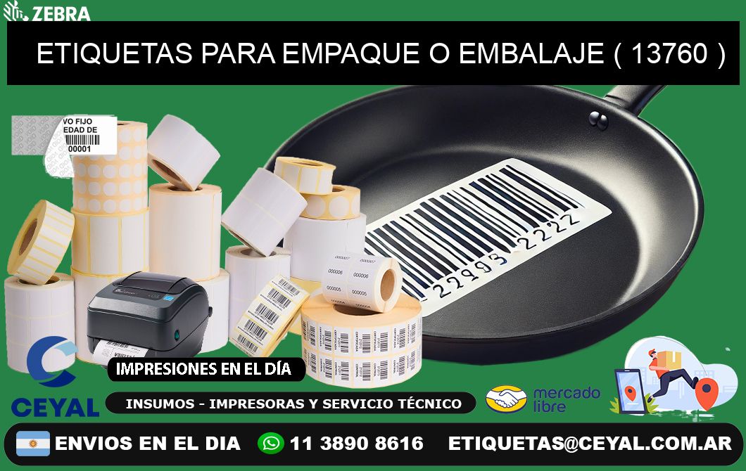 ETIQUETAS PARA EMPAQUE O EMBALAJE ( 13760 )