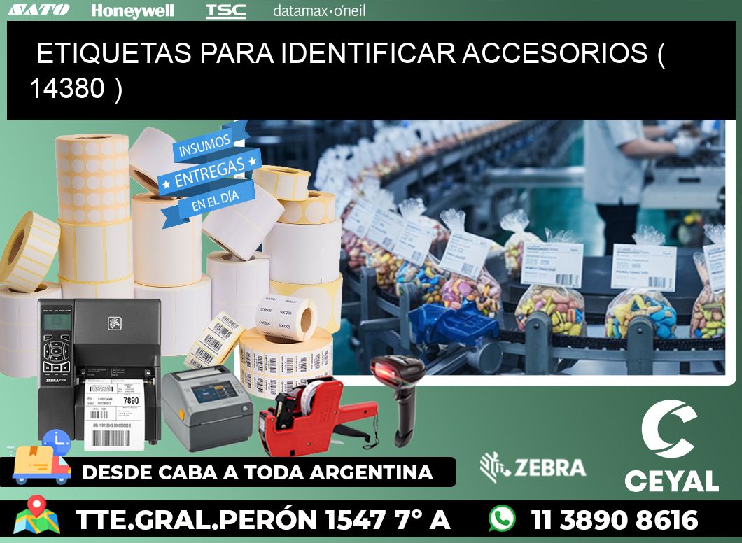 ETIQUETAS PARA IDENTIFICAR ACCESORIOS ( 14380 )