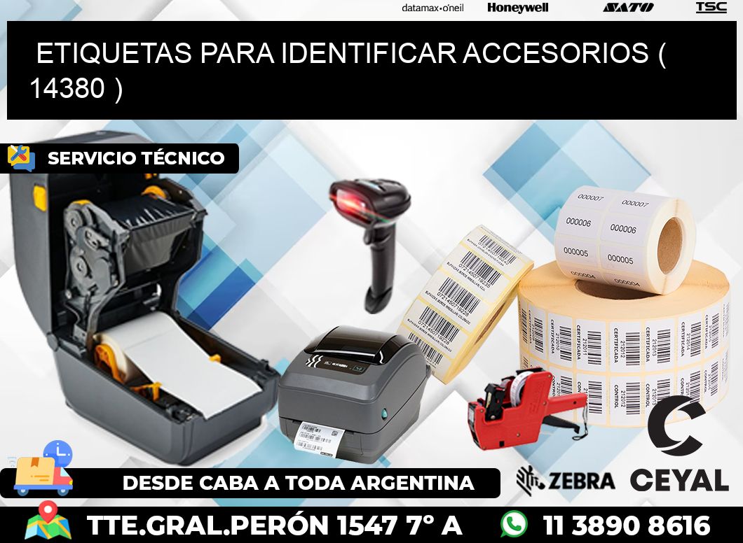 ETIQUETAS PARA IDENTIFICAR ACCESORIOS ( 14380 )