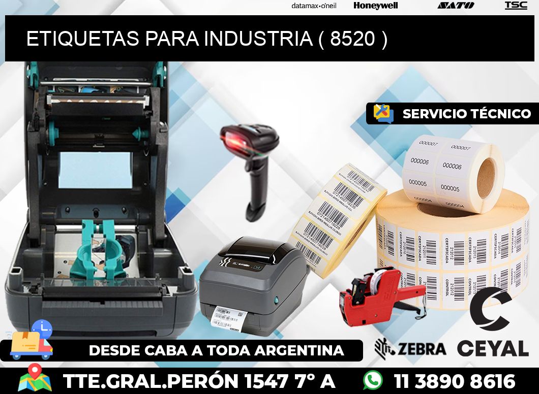 ETIQUETAS PARA INDUSTRIA ( 8520 )