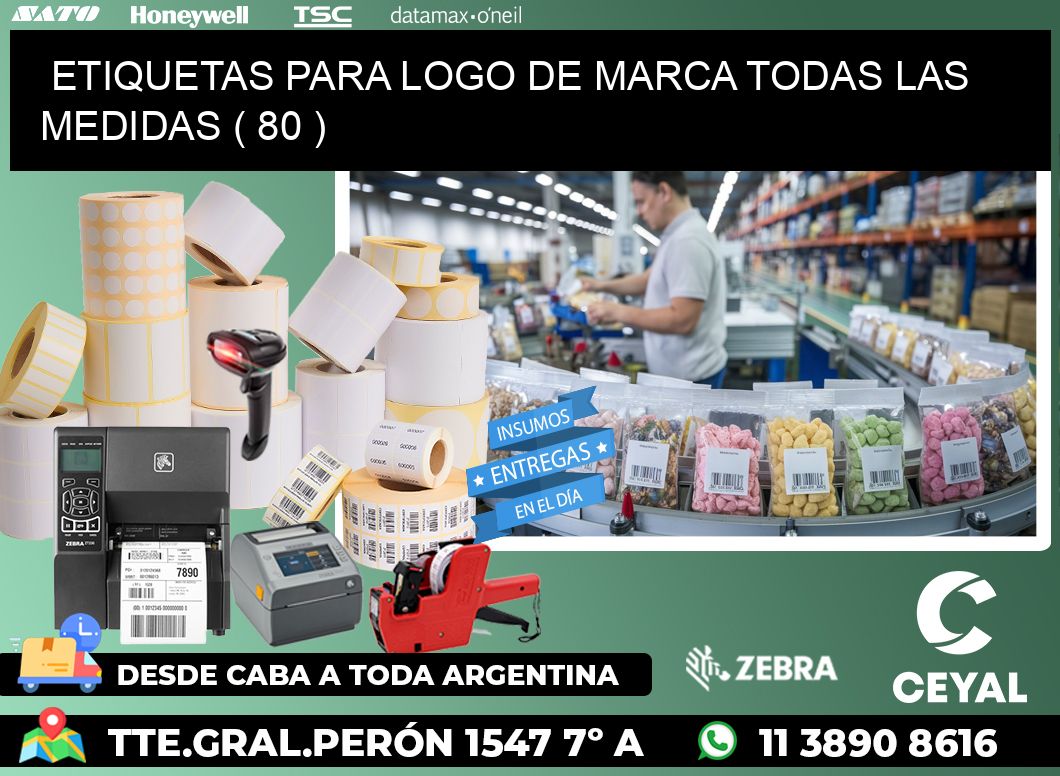 ETIQUETAS PARA LOGO DE MARCA TODAS LAS MEDIDAS ( 80 )