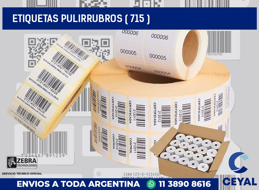 ETIQUETAS PULIRRUBROS ( 715 )